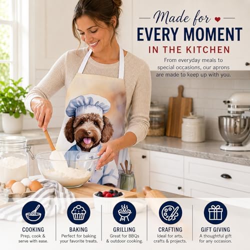 Caroline's Treasures Labradoodle The Chef Apron Cooking Kitchen Server Baking - Image 6