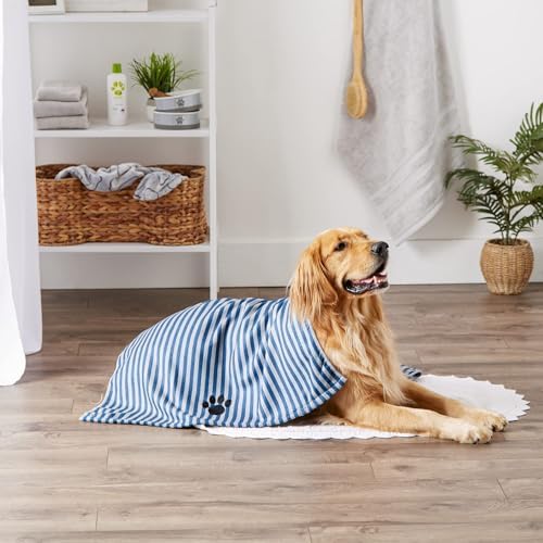 Bone Dry Pet Grooming Towel Collection Absorbent Microfiber X-Large, Striped - Image 5