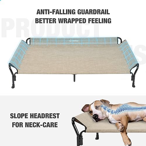 Veehoo Cooling Elevated Dog Bed, Raised Dog Cot - Image 2