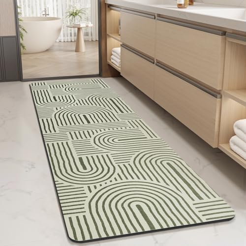 MontVoo -Bath Mat-Non Slip Thin Bathroom Rugs Fit Under Door- Quick Dry by MontVoo