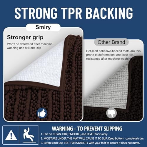 Smiry Bathroom Rugs Round 30X30, Extra Soft Rubber Backing Bath Mats - Image 3