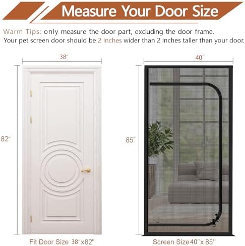 Upgraded Reinforced Pet Screen Door Thickened Cat Resistant Mesh Screen Door - Image 3
