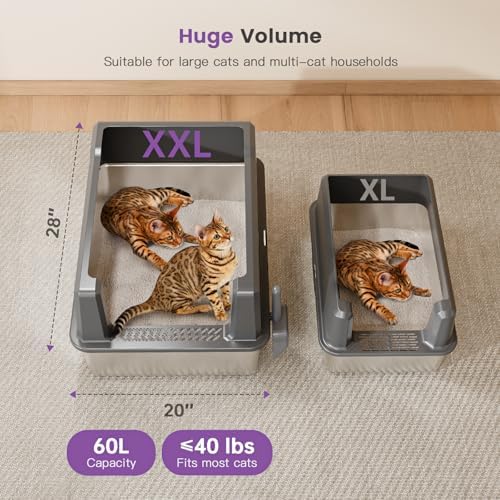 XXXL Stainless Steel Cat Litter Box - Image 2