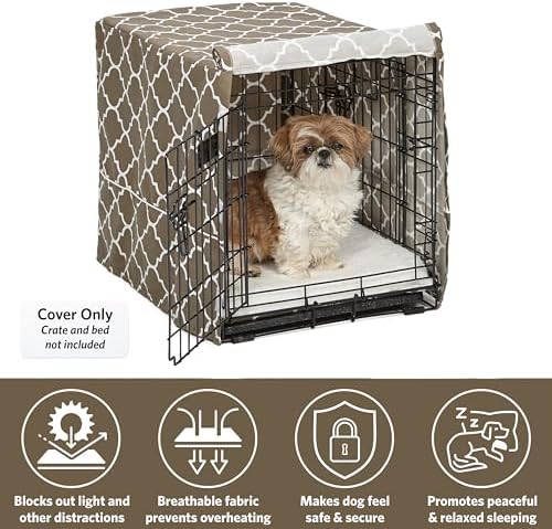 MidWest Homes for Pets Small Dog Crate Cover Featuring Teflon Fabric Protector - Image 3