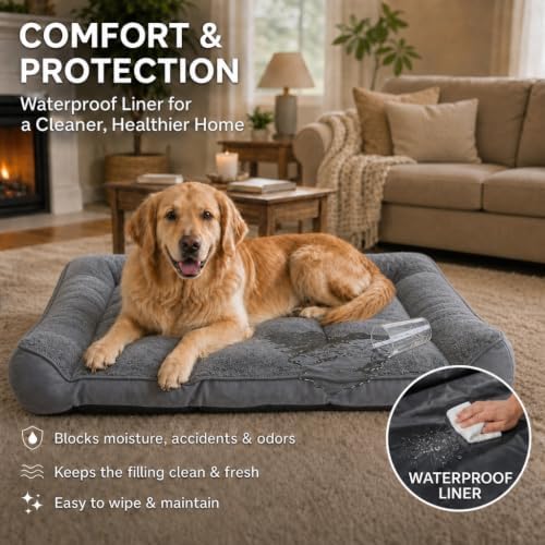 Orthopedic Dog Beds Large Sized Dog, Washable Dog Bed - Image 5
