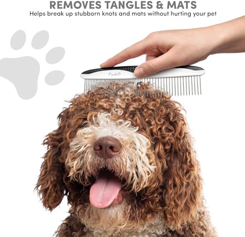 Poodle Pet Dog Combs for Grooming | 2 Pack | Stainless Steel Teeth Easily - Image 6