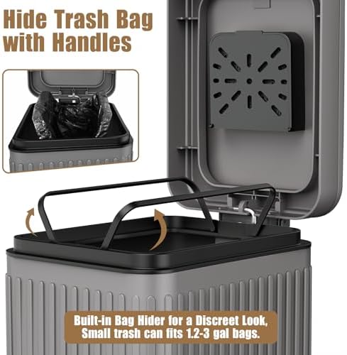 Dog Poop Trash Can for Outside & Indoor, 5L/1.3Gal Small Pet Waste Bin - Image 2