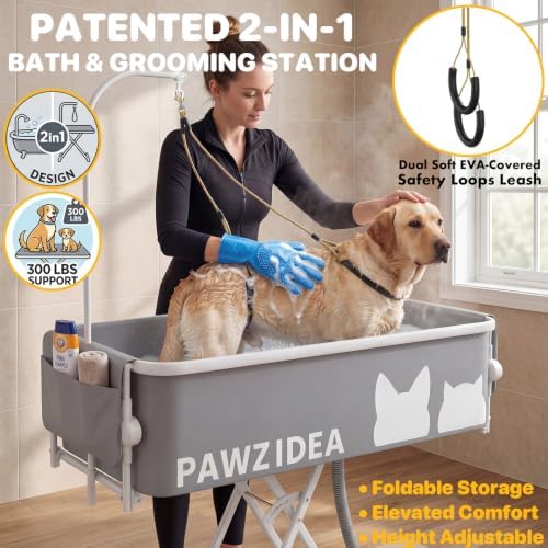 PAWZIDEA 2-in-1 Dog Bathtub & Grooming Table 43" - Image 3