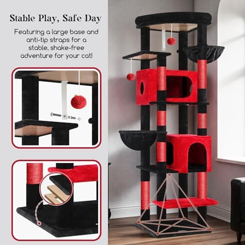 Globlazer 74in Gothic Heavy Duty Cat Tree Tower - Image 6