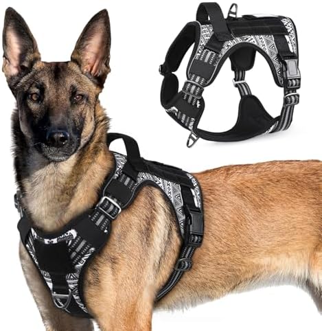 rabbitgoo Tactical Dog Harness for X-Large, No Pull Military Service Vest by rabbitgoo