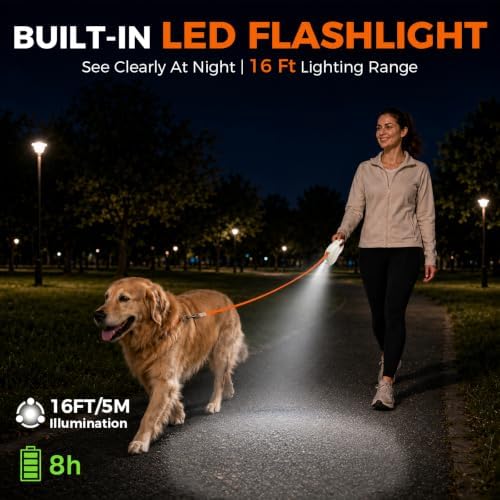 Sevy Glowie Retractable Dog Leash - Image 2