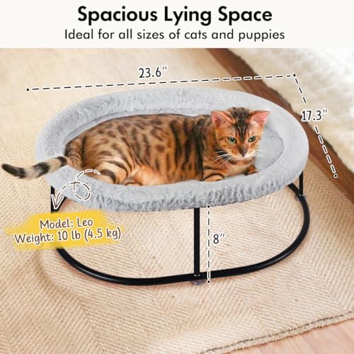 Zoratoo Elevated Cat Hammock, Fluffy Cuddle Cat Bed - Image 4