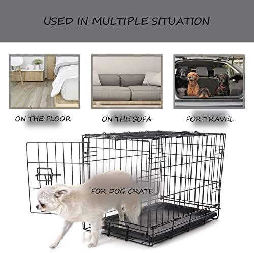 Exsnugy Washable Dog Bed Mat Medium Size Fluffy Pet Crate Pad 30x19 - Image 4