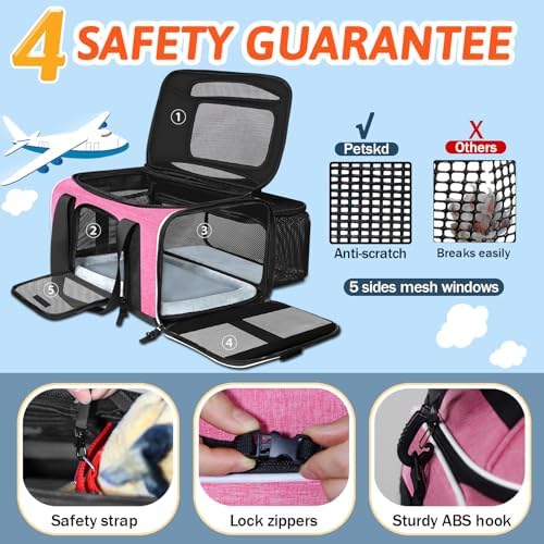 Petskd Top and Side Expandable Small Pet Carrier Airline Approved - Image 6