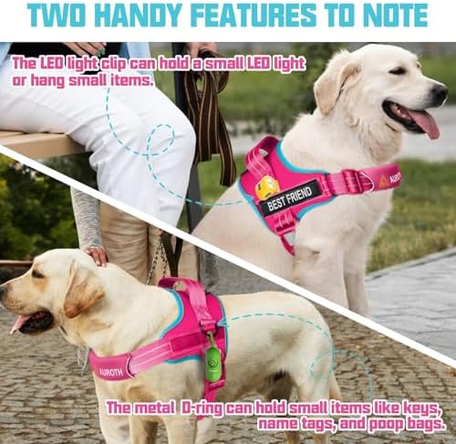 AUROTH Dog Harness and Leash Set Small Sized Dog, No Pull Escape Proof Vest - Image 3