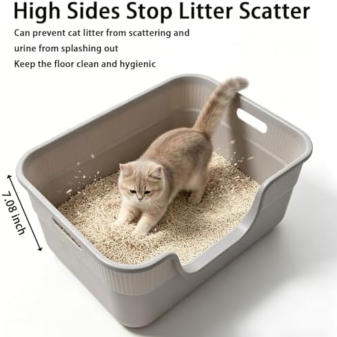 Large Cat Litter Box with High Sides - Image 3