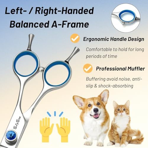 7.5" 25° Curved Dog Grooming Scissors, VG10 Steel Sharp Pet Shears - Image 7