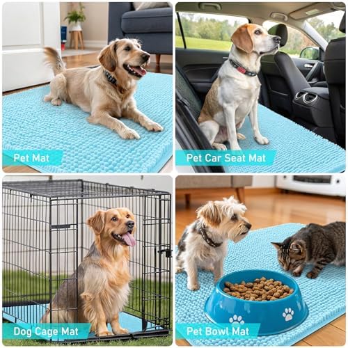 OLANLY Dog Door Mat for Muddy Paws 35x24, Super Absorbent Chenille Mud Mat - Image 7