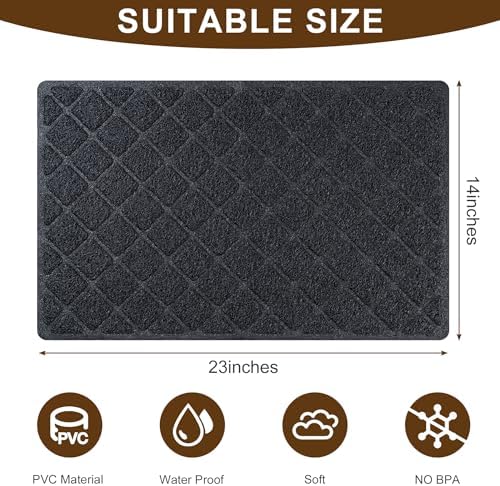 Cat Litter Box Mat, 23 x 14 In, Trapping Mat Premium Durable PVC Pad - Image 2
