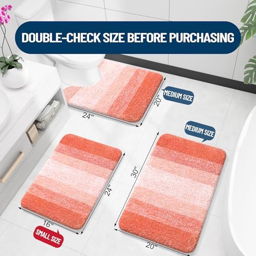 OLANLY Bathroom Runner Rug 54x24, Extra Soft Absorbent Microfiber Bath Rugs - Image 2