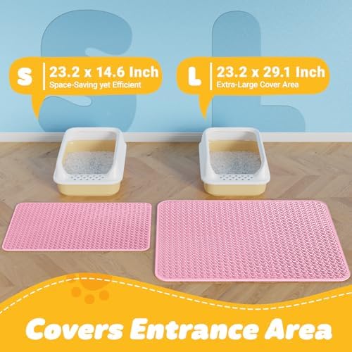 Powools Cat Litter Mat, 23.2 x 14.6 in, Waterproof - Image 2