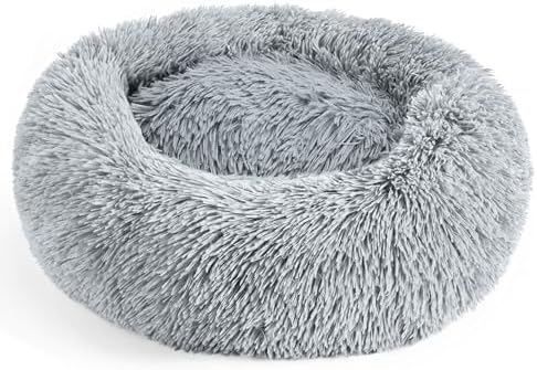 28in Large Dog Bed, Calming Donut Bed by Hoewina