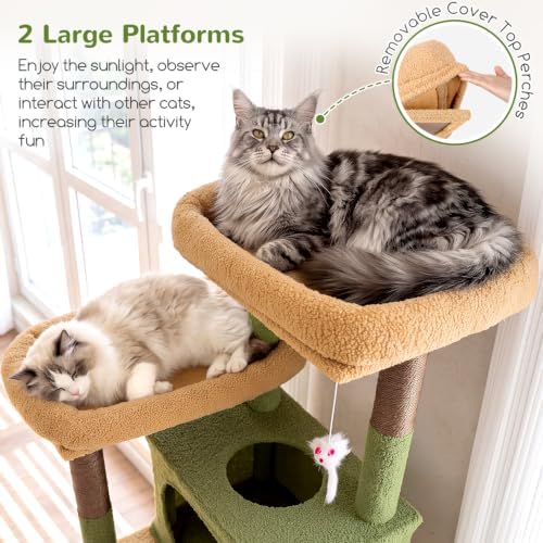 Globlazer 83inch Sturdy Cactus Multi-Level Tall Cat Tower - Image 3