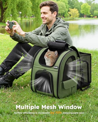 pecute Pet Backpack Expandable, Cat Carrier Backpack - Image 6