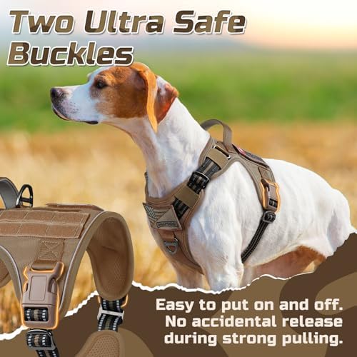 rabbitgoo Tactical Dog Harness for X-Large, No Pull Military Service Vest - Image 2