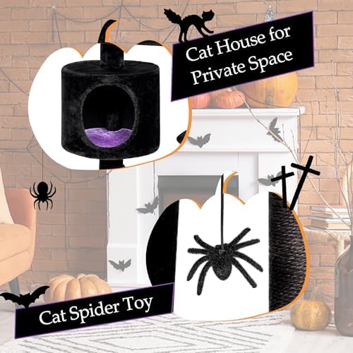 BEWISHOME Cat Tree for Indoor Cats, Gothic Cat Tree - Image 3