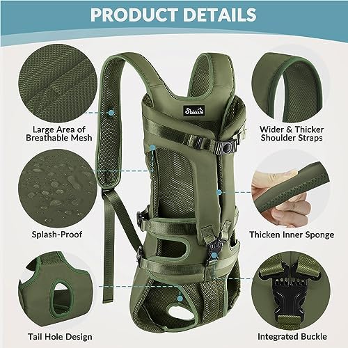 Lukovee Dog Backpack Carrier, Adjustable Front Carrier - Image 3