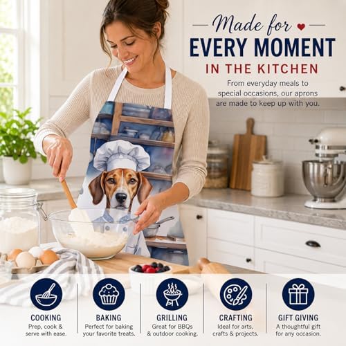 Caroline's Treasures American Foxhound The Chef Apron Cooking Kitchen Server - Image 6