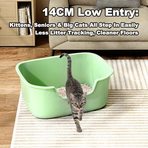 Large Open Cat Litter Box with High Sides, Anti-Splashing - Image 2