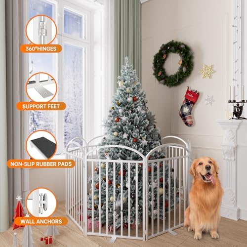 SNUOWU 8 Panels Full Matel Freestanding Dog Gates - Image 5