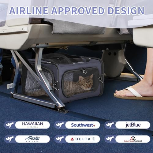 Petsfit Airline Cat Carrier for Small Cats, Two-Way Placement - Image 3