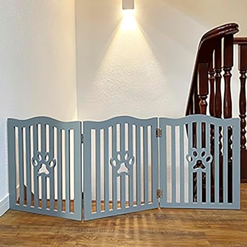 Pet Gate Wooden Free Grey Standing Dog Gate - Image 6