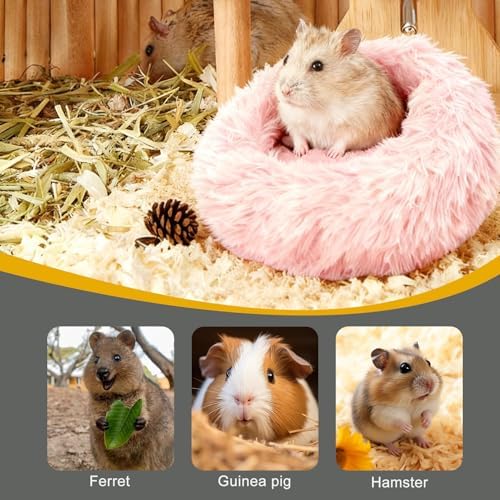 Bunny Rabbit Hideout Bed Small Animal Bedding Donut-Shaped Burrowing Pet Bed - Image 3