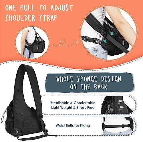 Lukovee Pet Sling, Hands Free Hard Bottom Papoose - Image 4