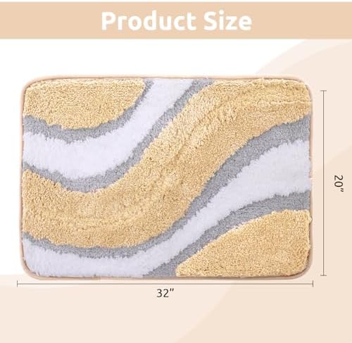 KAMA BRIDAL Microfiber Bath Mat Non-Slip Bathroom Floor Rugs Fast Water - Image 3