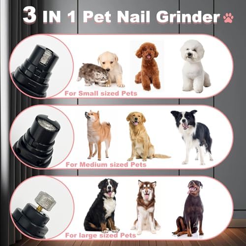 Consss Dog Nail Grinder Quiet, 7500 RPM Dog Nail Clippers - Image 4