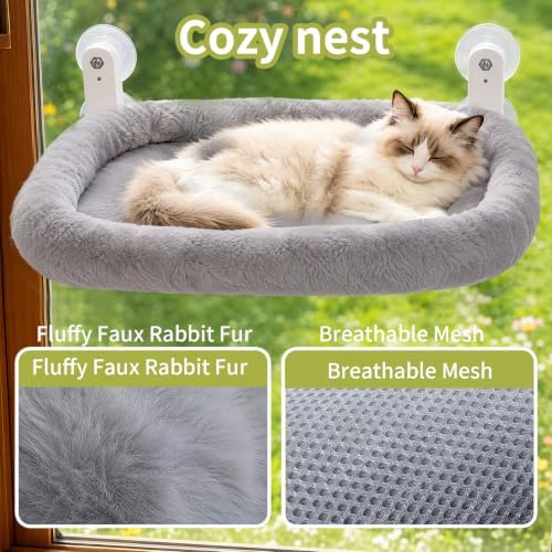 Foldable Cat Window Perch, Cordless Hammock - Image 6