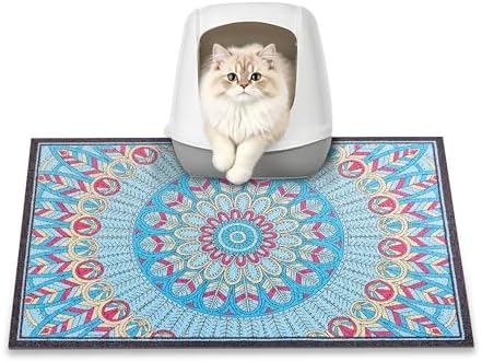 Cat Litter Mat, Traps 100% Litter, Non-Slip Kitty Litter Trapping mats by YOSEPATI
