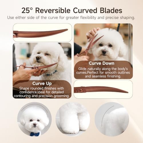 7'' 440C Stainless Steel Dog Grooming Scissors Set - Image 4