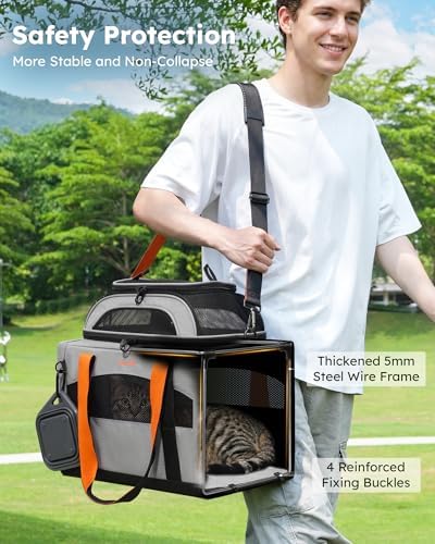Pecute Cat Carrier, Top Expandable Dog Crate - Image 2
