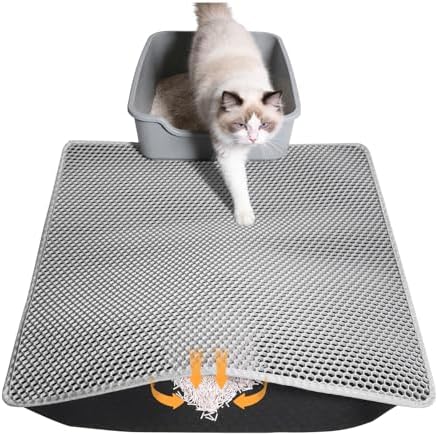 Cat Litter Mat 24"x15", Double Layer Waterproof Litterbox Mat by Unknown