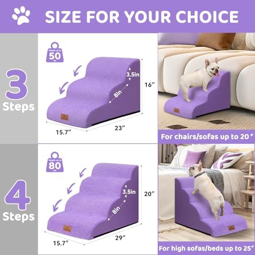 Zerbuger Dog Ramp and Stairs for Bed, Nonslip Cover - Image 2