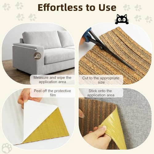 Cat Scratch Mat, 39.4 * 11.8IN Cork Cat Scratch Furniture Protector - Image 6