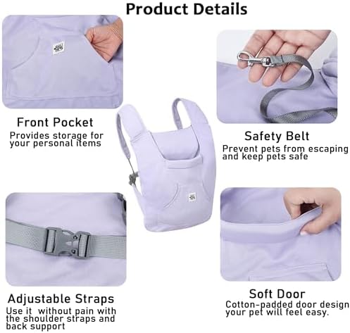 FLAdorepet Small Dog Front Carrier Sling Bag Pet Chest Backpack - Image 4