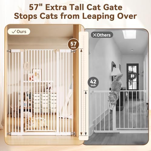 Fldofaves Extra Tall Pet Gate, Pressure Mounted Auto Close Dog Gate, Ultra - Image 2