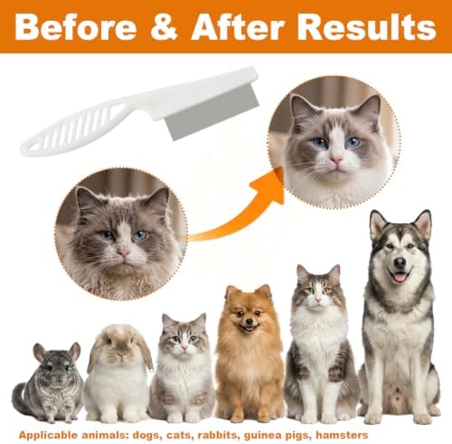 6 Pack Stainless Steel Flea Combs, Pet Grooming Set - Image 5